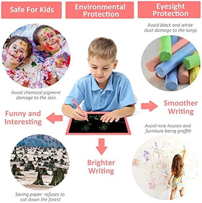 15 Inch LCD Writing Tablet, Colorful Doodle Board Drawing Pads, Educational Birthday Gift Toys for 3-6 Years Old Kids Toddler (Pink)