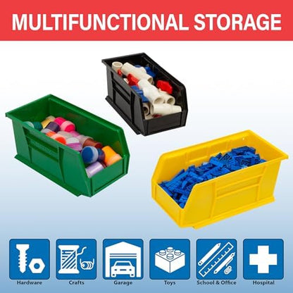 Akro-Mils 30230 AkroBins Plastic Storage Bins, 11"x5"x5", Yellow, 12-Pack