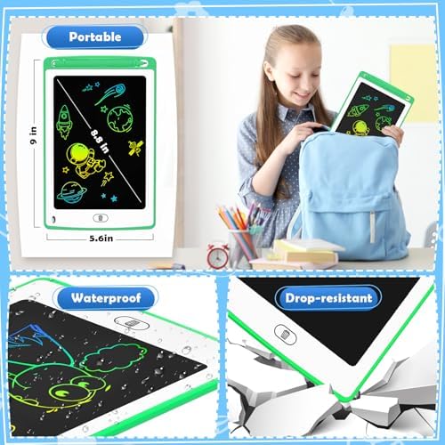 LCD Writing Tablet for Kids, 8.5 Inch Colorful Doodle Board Drawing Tablet, Educational Learning Toys Birthday Gifts for Boys Girls Age 3 4 5 6 7 8 (24 Pack)