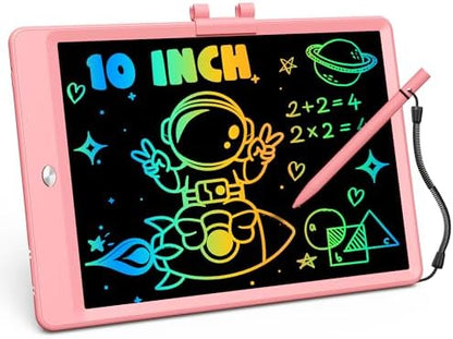 ORSEN LCD Writing Tablet 10 Inch, Colorful Doodle Board Drawing Pad for Kids, Toddler Toys for 3 4 5 6 7 8 Year Old Girls Boys Gifts (Pink)