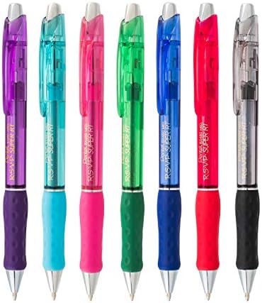 Pentel RSVP Super RT Ballpoint Pen, (1.0mm) Medium Line, Red Ink, Box of 12, (BX480-B)