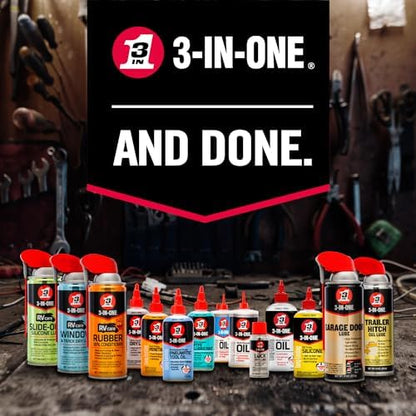 3-IN-ONE Garage Door Lubricant with SMART STRAW SPRAYS 2 WAYS, 11 OZ