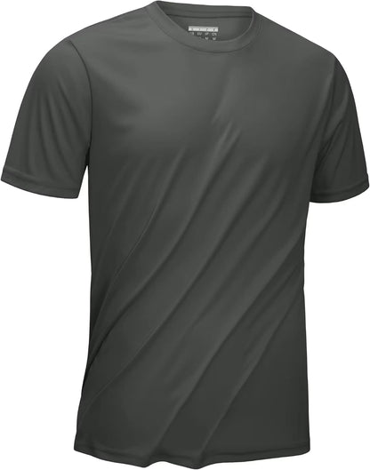 KEFITEVD Men's Short Sleeve UPF 50+ Sun Protection Shirts Quick Dry Rashguard Swim Shirt SPF Workout Fishing Athletic T-Shirt