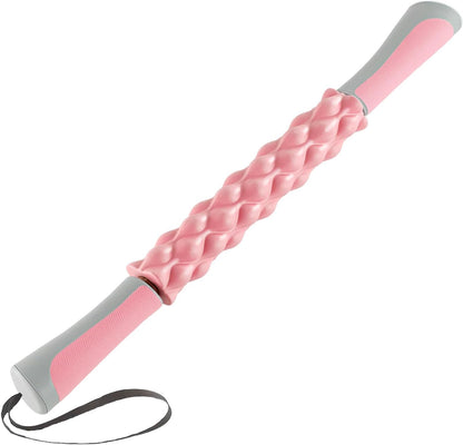 Muscle Roller, Soft Pink, EVA Material, Massage Roller Stick for Athletes and Office Workers, Relieves Muscle Tension and Pain-Body-Building apparatu