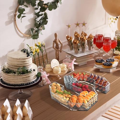 11" Acrylic Letter Charcuterie Tray,Fillable Alphabet & Number Box(Letter S)