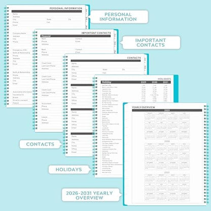 2026-2031 Monthly Planner/Monthly Calendar - 5 Year Monthly Planner