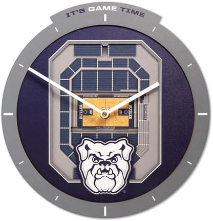 YouTheFan NCAA Butler Bulldogs StadiumView 3D Wall Clock