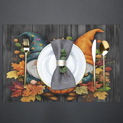 Placemats Set of 4 Washable Linen Place Mats Cloth Table Mats 12x18 Inch
