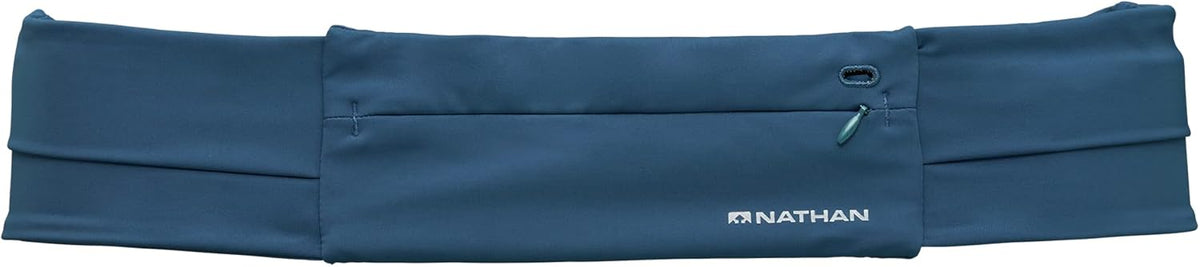 Nathan Running Belt Adjustable Fit Zipster, Zippered, Weather-Resistant Pocket & Two Quick-Stash Pockets for Running Gear, Running Fanny Pack, Walking, Hiking, Gym