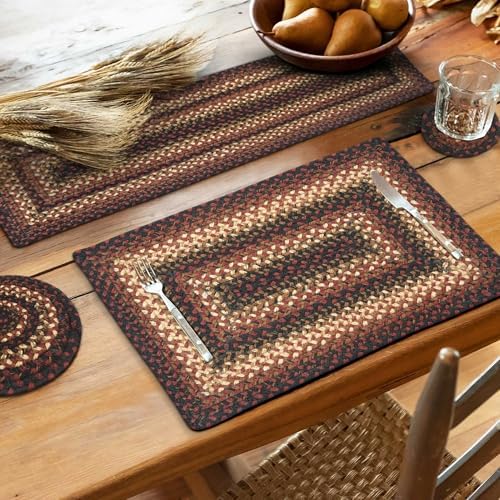 Homespice Prescott Braided Trivets Ideal as Pot Holders, Round 8" Set of 6