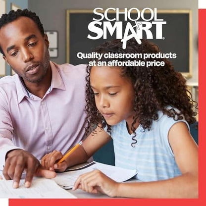 School Smart Large Magnetic Dry Erase Board, Aluminum Frame, 30 x 23 Inches