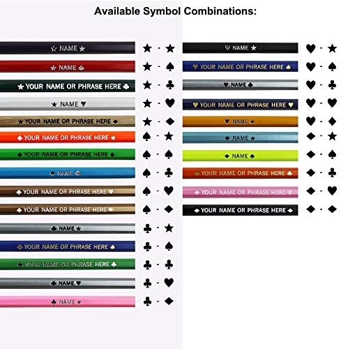 EZPENCILS & GIFTS - Golf Pencils Tipped with Eraser (1/2 a Pencil - Pew Pencils) - Black Colored Barrel - FREE-PERSONALIZATION - 2HB Black Lead - Custom Text - Non-Smear Eraser – Package of 90
