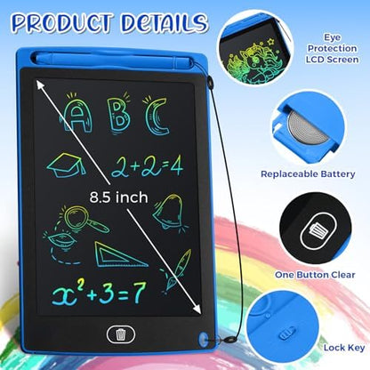 Zhehao 20 Pack 8.5 Inch LCD Writing Tablet Drawing Board,Blue,Classic