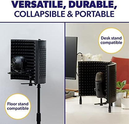 PRO Isolation Shield - Microphone Reflection Filter for Recording - Mic Studio Equipment