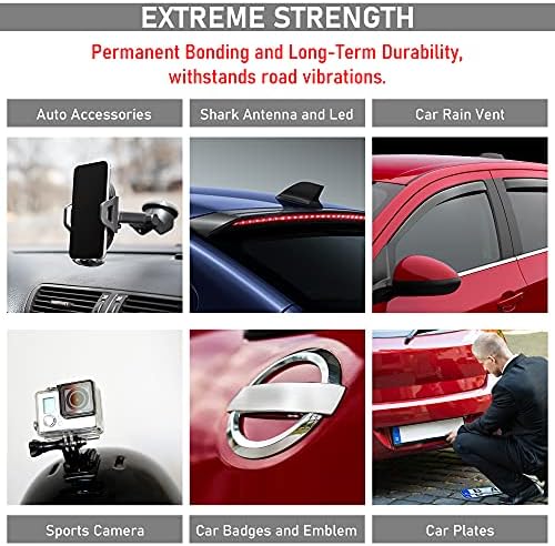 CANOPUS Double Sided Tape, 5952 Heavy Duty Mounting Tape, Strong Bond & Weatherproof Seal Strip for Automotive Mounting, Picture and Photo Frame, Poster, Craft, 1 in x 108 ft, Black, Made in USA