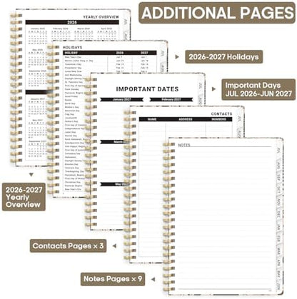 Planner 2026-2027, Weekly & Monthly Academic Calendar, Jul 2026 – Jun 2027