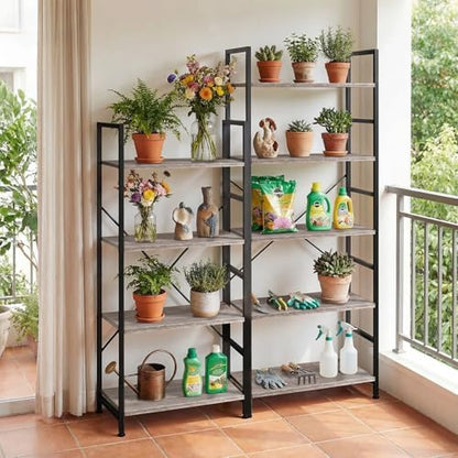 4 Tier Bookshelf, Free Standing Bookcase with Open Storage Shelves