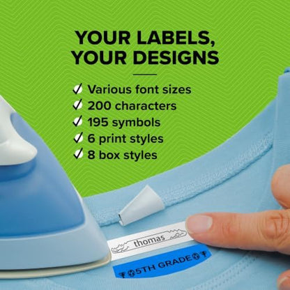 DYMO Label Maker Machine with 3 Tapes - 100H LetraTag Handheld, Includes 3 LT Label Tapes, Perfect for Home & Office Organization