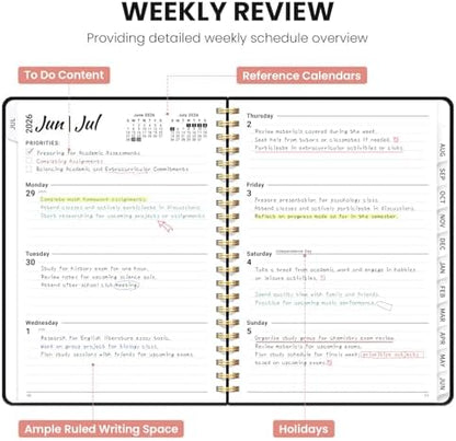 ZOTIA Planner 2026-2027 Jul 2026-Jun 2027 Academic Monthly & Weekly Planner