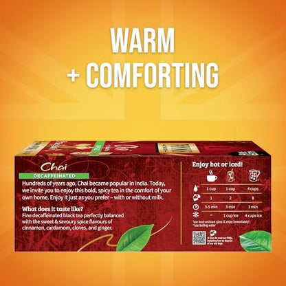 Twinings Decaffeinated Chai Spiced Black Tea Bags, 100 CT Box (1 Pack)