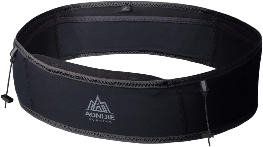 AONIJIE Hydration Belt Running Fanny Pack, with 250ml Soft Water Bottle Flask Phone Holder for Trailing Running Climbing Jogging Cycling Workout Fitness 3 Colors (Black, L/XL)