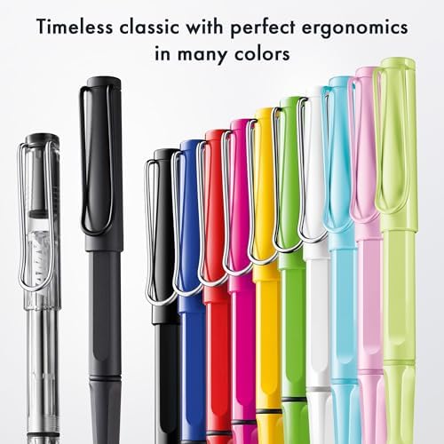 Lamy safari yellow - Rollerball Pen with ergonomic grip & line width M - for pleasant long writing - made of robust ASA plastic - including rollerball refill M 63 in black
