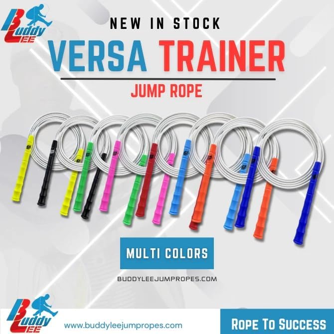 Buddy Lee New Versa Trainer Jump Rope – Adjustable Speed Rope for Fitness, Cardio & Training – Lightweight, Durable & Ergonomic Handles