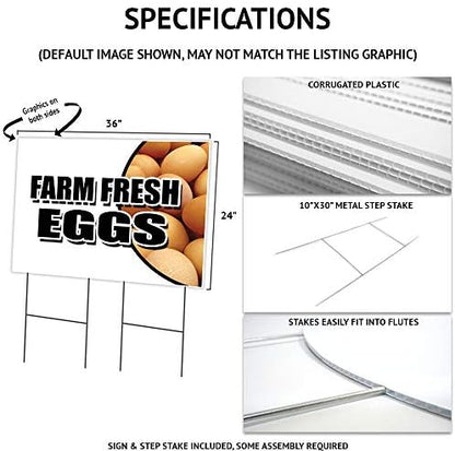 Maple Syrup 2 Pack of 24" x 36" Yard Sign & Stake | Advertise Your Business | Stake Included Image On Both Sides | Made in The USA