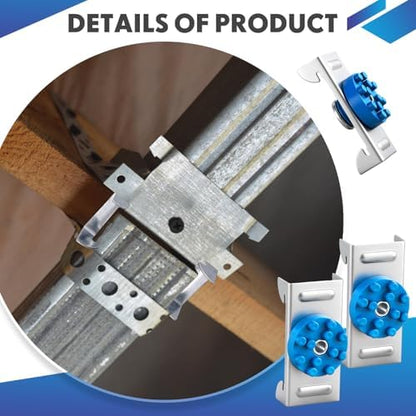 80 Pack Soundproofing Sound Isolation Clips Resilient Channel Mounting Clip Reduces Noise from Noisy Neighbors for Apartment Recording Studio Sound Proofing for Walls and Ceilings (Blue)