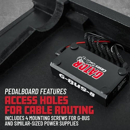 Gator Cases Wood Pedal Board with Nylon Carry Bag with External Pocket | 18 x 12" (GPT-BLACK)