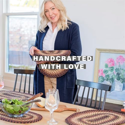 Homespice Prescott Jute Braided Placemats, Rect 13x19 Set of 4