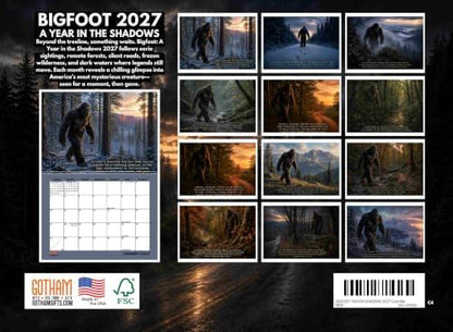 Bigfoot Calendar 2027 Monthly Wall Calender 12 Month