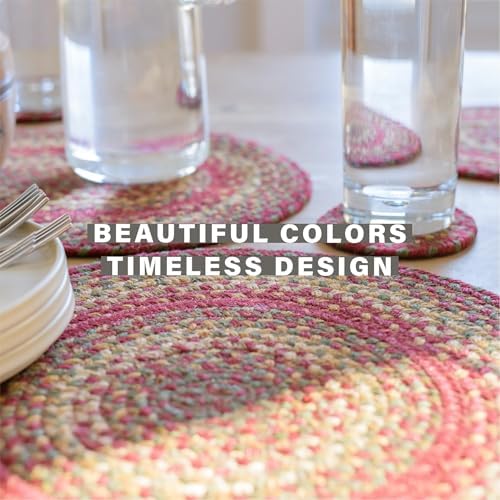 Homespice Cider Barn Jute Braided Chair Pads, Round 15" Set of 2