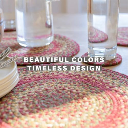 Homespice Cider Barn Jute Braided Chair Pads, Round 15" Set of 2