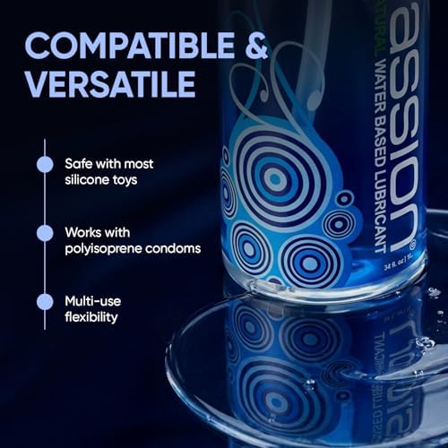 Passion Natural Water-Based Personal Lubricant, for Men & Women - 16 Fl Oz