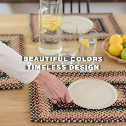 Homespice Gloucester Jute Braided Placemats, Rect 13x19 Set of 6