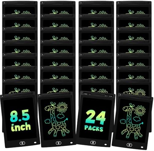 24 Pack 8.5 inch LCD Writing Tablet for Kids - Erasable and Reusable Toddler Doodle Board, Ideal Drawing Pad for Learning Toy for Ages 3-8,Gift for Girls Boys
