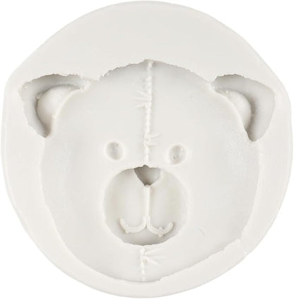 Bear Silicone Fondant Molds Pearl Fondant Mold Ball Pearl Semi Sphere Chocolate Molds Bow Candy Mold For Baby Shower Cake Decoration Cupcake Topper Polymer Clay Gum Paste Set of 5