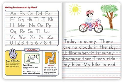 Mead Primary Journal Creative Story Tablet Composition Notebook, 7.5" x 9.75", Grades K-2, 100 Sheets, 12 Pack, Assorted Colors (610052-ECM)