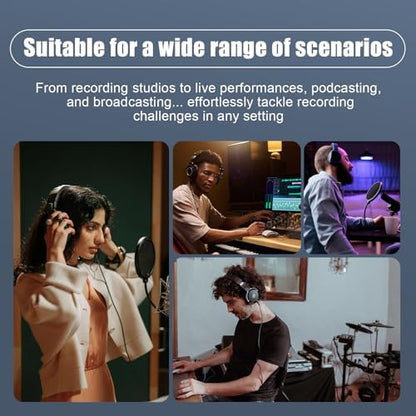 Microphone Isolation Shield with Tripod Stand & Pop Filter