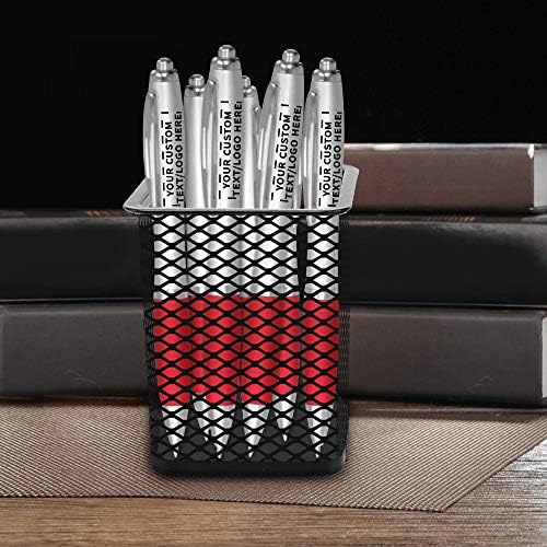 DISCOUNT PROMOS Custom Colored Grip Gel Pens Set of 100, Personalized Bulk Pack - Great for Office, School, Business, Tradeshows, Events - Red