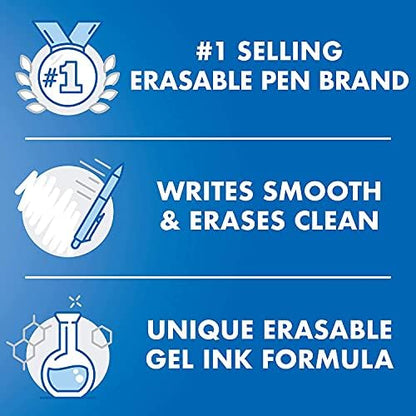 PILOT FriXion ColorSticks Erasable Gel Ink Pens, Blue, Pack of 12