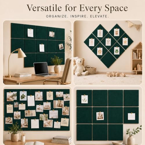 Felt Bulletin Board Tiles, Large Cork Board Alternative,24 x 36 in