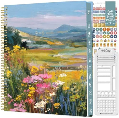bloom daily planners 2027 Planner for Women (8.5" x 11") - Weekly & Monthly Calendar Year (January to December) Softcover Agenda Book Organizer with Stickers & Stencil - A New Day