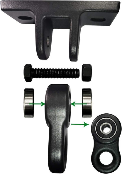 Heavy Duty Swing Sets Brackets Including 2 Black A-Frame Swing Set Brackets and 4 Swing Hangers for Playground Equipment Mounting Parts Hardware Included (Black New Edition)