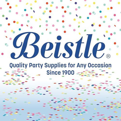 Beistle White Metallic Plastic Wrapped Balloon Weights For Birthday Parties, Weddings, Anniversaries, Table Decor, Celebrating With You Since 1900, 5.5" x 2.5", (Pack of 72)