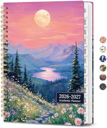 Large Planner 2026-2027, A4 (8.5" x 11") Hardcover Weekly & Monthly Planner July 2026 - June 2027 with Monthly Tabs, Academic Planner for School, Work and Office, Lavender Horizon