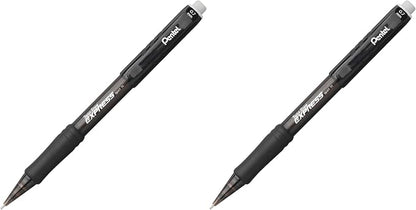 Pentel Twist-Erase Express Mechanical Pencil, 0.7 mm, Black Barrel (Pack of 2)