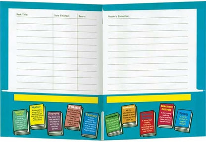 Really Good Stuff Reading Reference 4-Pocket Folder Intermediate, 12 Pack