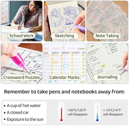 Retractable Erasable Gel Pens Clicker,Fine Point 0.7mm Smooth Writing Pens,Cute Pens For Writing Journaling Taking Notes School Office Home. (24 Colors)